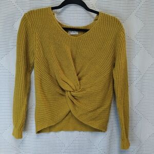 Poof Apparel Mustar Yellow Sweater Size Small